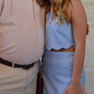 Two piece top and skirt